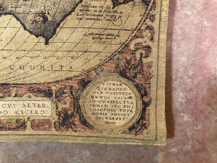 Map Of The World Tapestry With Rod And Wall Mounting Hardware 52' X 37' [Photo 15]