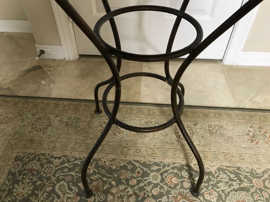 Round Metal Side Table 19'W X 26'H [Photo 5]