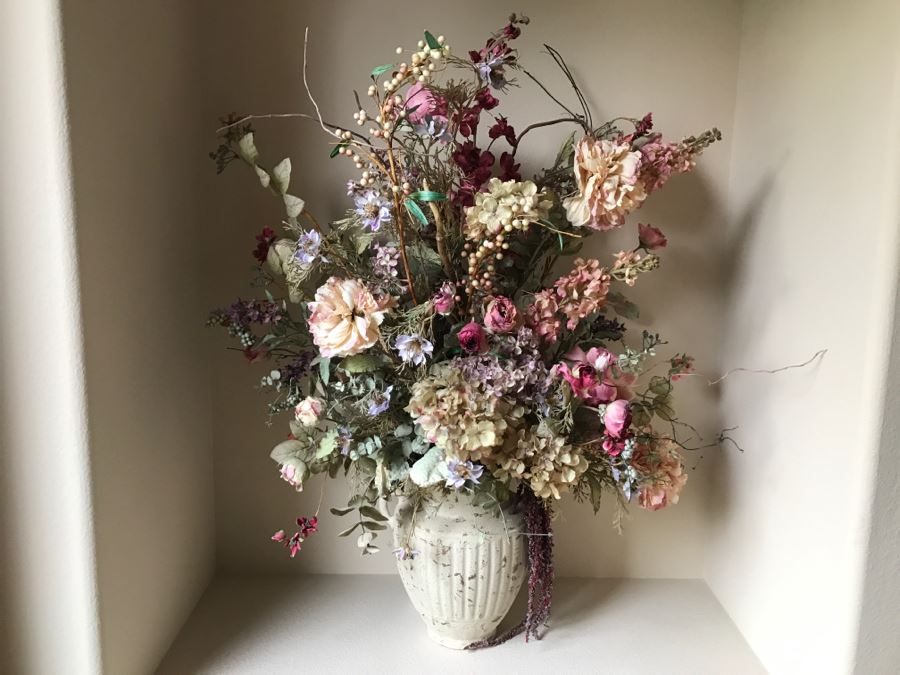 Large Potted Artificial Floral Arrangement [Photo 1]