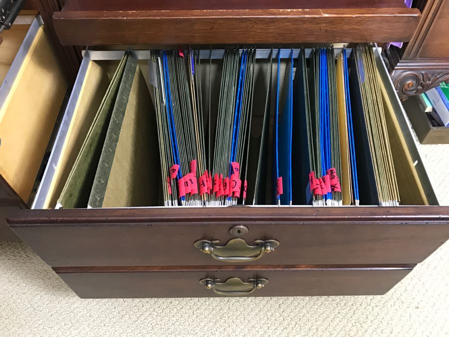 Lexington Furniture 3-Piece Filing Cabinet Table With Upper Bookshelf  [Photo 5]