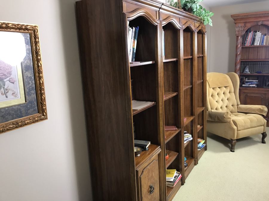 (4) Vertical Adjustable Shelf Bookcases - Each Measures 20'W X 17.5'D X 75.5'H [Photo 6]