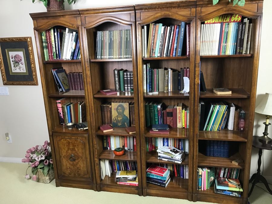 (4) Vertical Adjustable Shelf Bookcases - Each Measures 20'W X 17.5'D X 75.5'H [Photo 2]