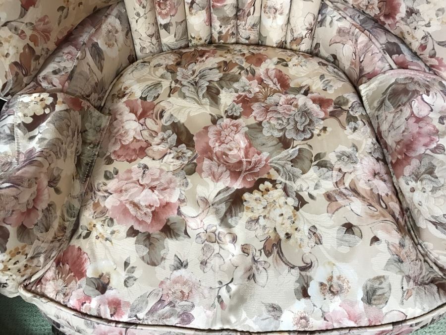 Antique Ball And Claw Wingback Upholstered Chair [Photo 5]