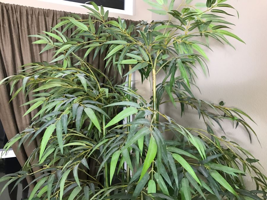 Artificial Bamboo Tree In Woven Wicker Basket [Photo 7]