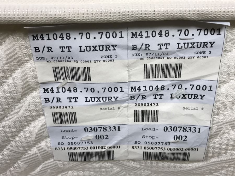 Vintage Queen Size Cane Headboard With Like NEW Simmons Beautyrest Luxury Firm Adjustable Series Mattress With Remote Control Featuring Wave And Vibration Settings - Located Upstairs [Photo 8]