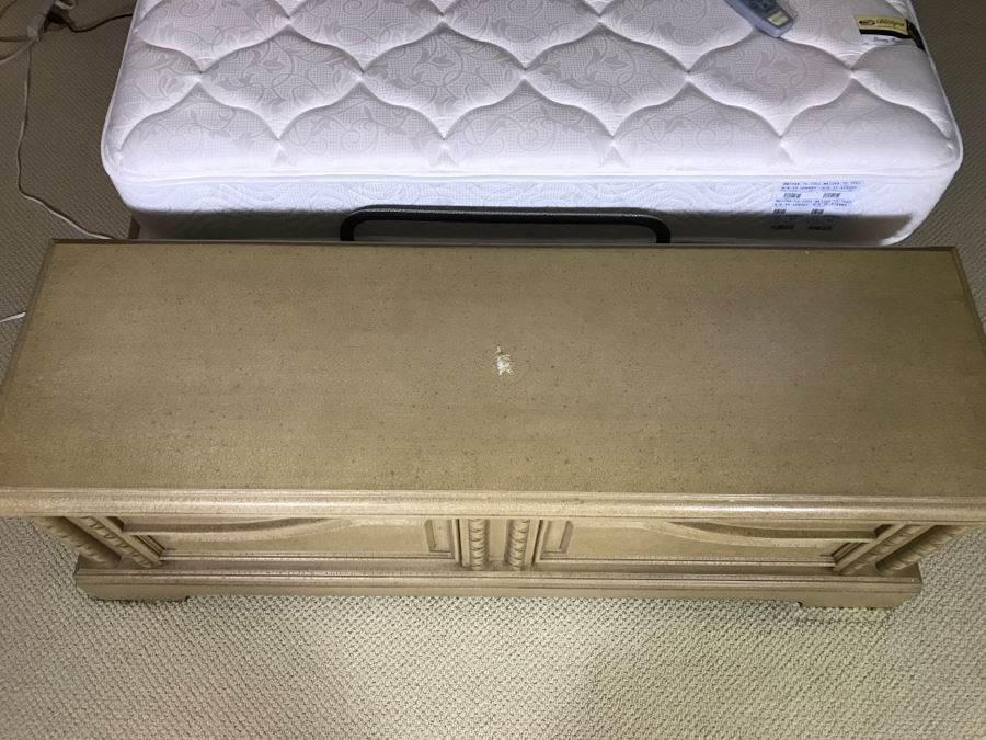 Blanket Hope Chest Empty Cream Color 60'W X 19'D X 21'H [Photo 4]