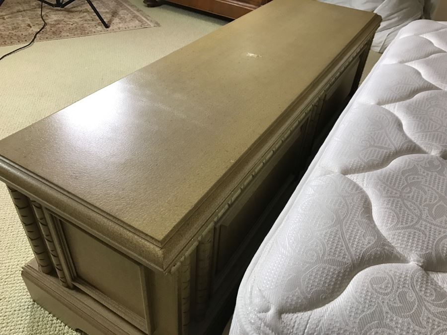 Blanket Hope Chest Empty Cream Color 60'W X 19'D X 21'H [Photo 6]