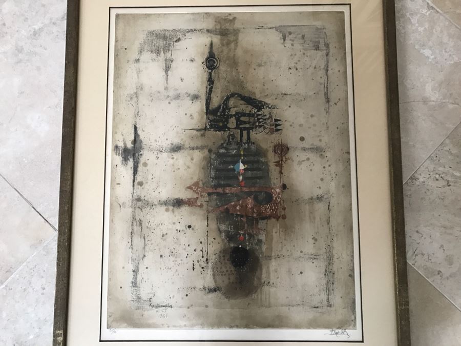 Johnny Gotthard Friedlaender (1912-1992) Hand Signed Limited Edition Lithograph 61 Of 95 Vintage 1963 [Photo 2]