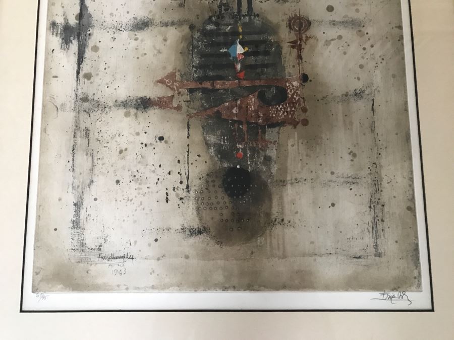 Johnny Gotthard Friedlaender (1912-1992) Hand Signed Limited Edition Lithograph 61 Of 95 Vintage 1963 [Photo 3]