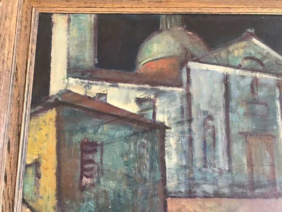 Original Hannes Rosenow Mid-Century Oil Painting On Canvas German Painter 1925-2000 [Photo 4]
