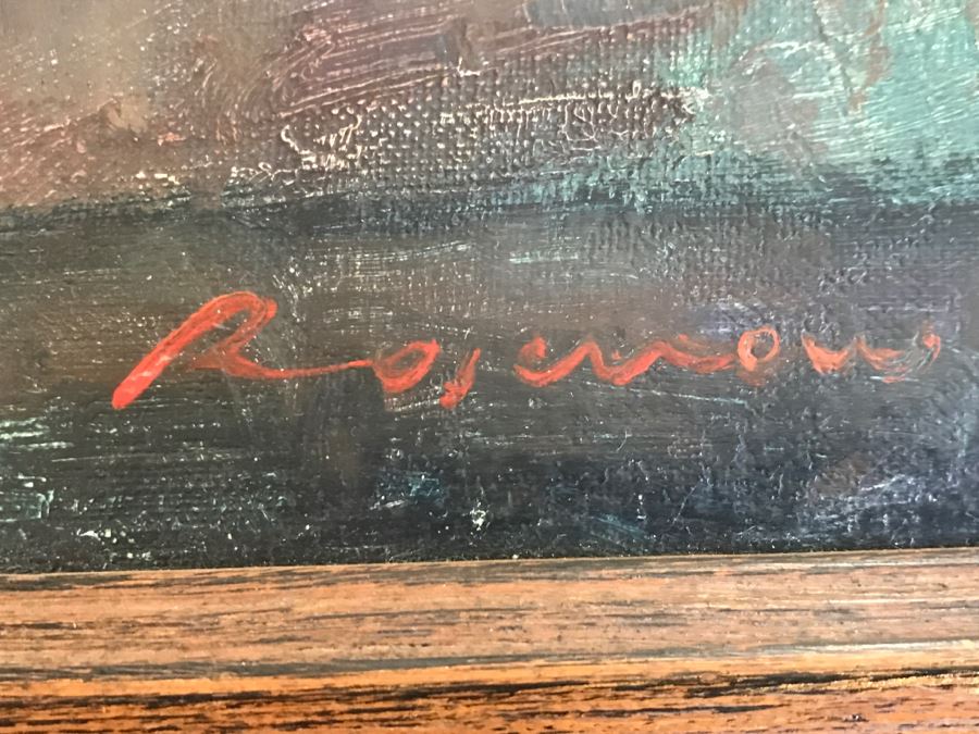 Original Hannes Rosenow Mid-Century Oil Painting On Canvas German Painter 1925-2000 [Photo 14]