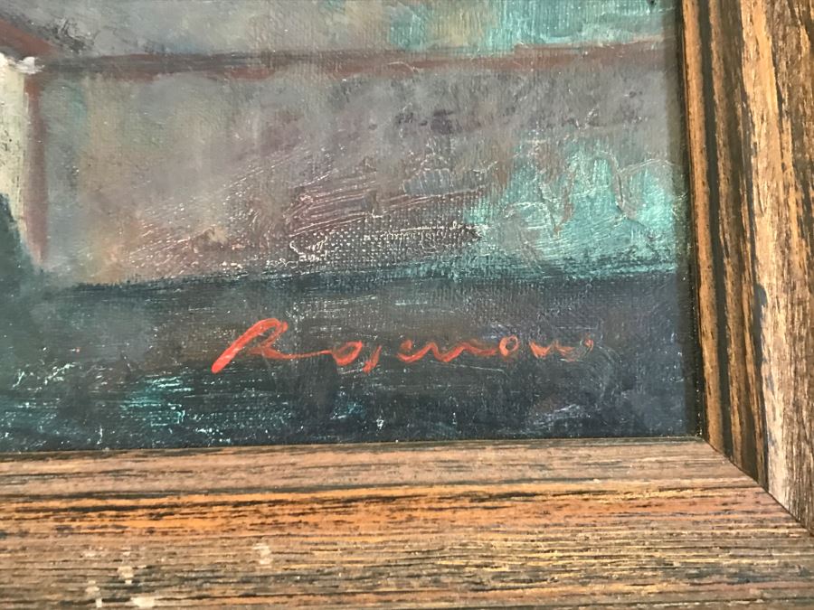 Original Hannes Rosenow Mid-Century Oil Painting On Canvas German Painter 1925-2000 [Photo 13]