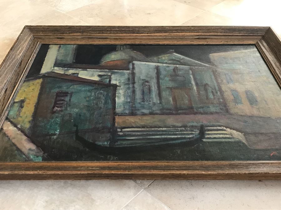 Original Hannes Rosenow Mid-Century Oil Painting On Canvas German Painter 1925-2000 [Photo 15]