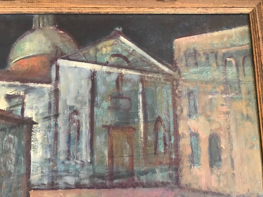 Original Hannes Rosenow Mid-Century Oil Painting On Canvas German Painter 1925-2000 [Photo 5]