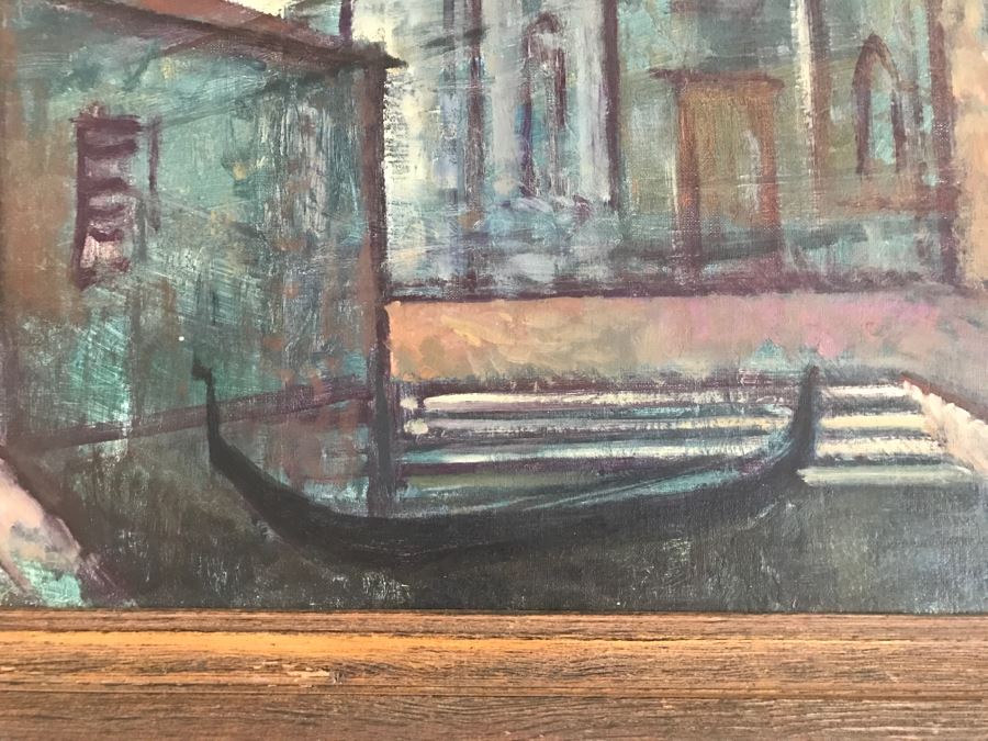 Original Hannes Rosenow Mid-Century Oil Painting On Canvas German Painter 1925-2000 [Photo 7]