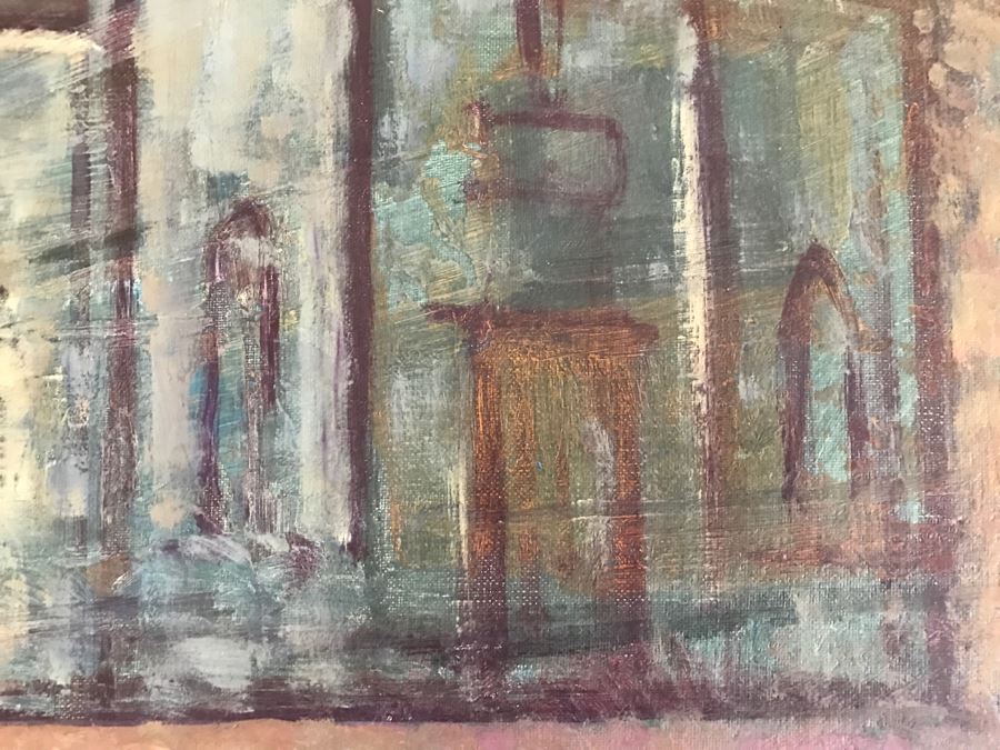 Original Hannes Rosenow Mid-Century Oil Painting On Canvas German Painter 1925-2000 [Photo 10]