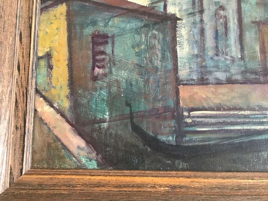 Original Hannes Rosenow Mid-Century Oil Painting On Canvas German Painter 1925-2000 [Photo 8]