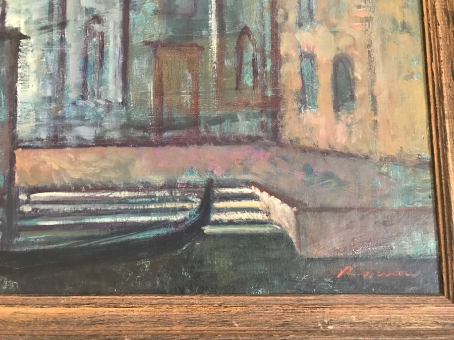 Original Hannes Rosenow Mid-Century Oil Painting On Canvas German Painter 1925-2000 [Photo 6]