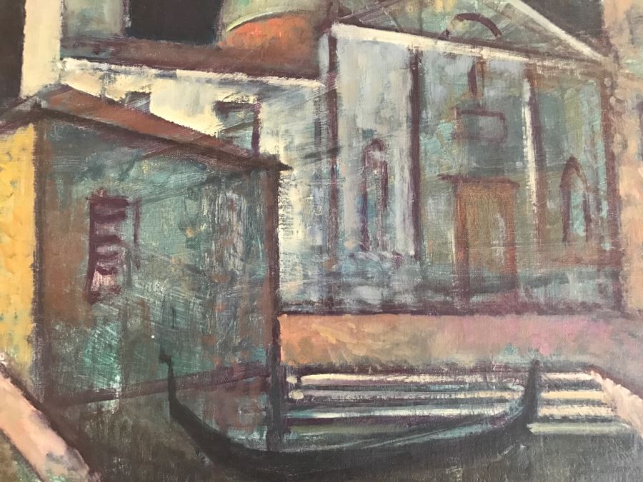 Original Hannes Rosenow Mid-Century Oil Painting On Canvas German Painter 1925-2000 [Photo 9]