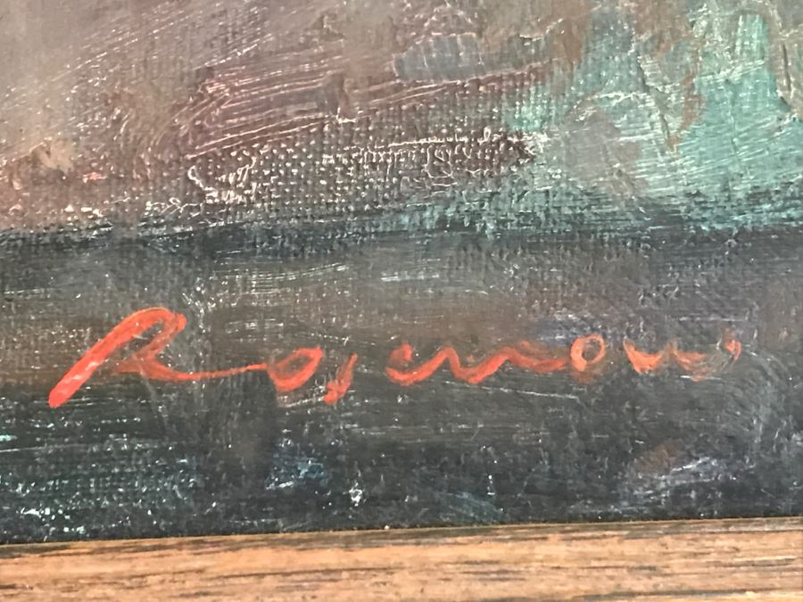 Original Hannes Rosenow Mid-Century Oil Painting On Canvas German Painter 1925-2000 [Photo 12]