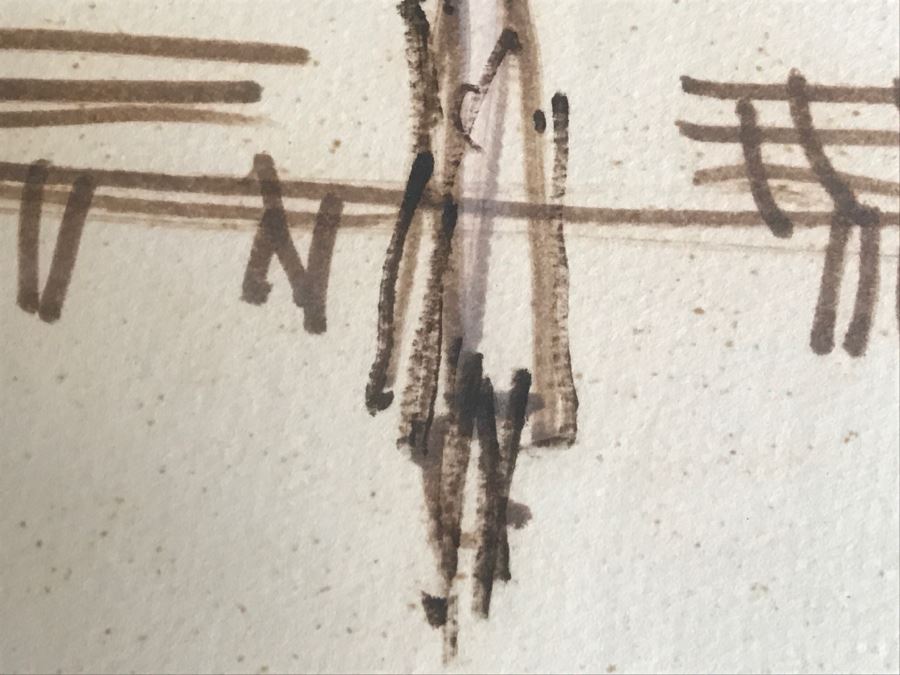 Original Hannes Rosenow Mid-Century Pen And Ink Sketch Sept. 1958 'St Maries De La Mer' Southern France Coast German Painter 1925-2000 [Photo 9]