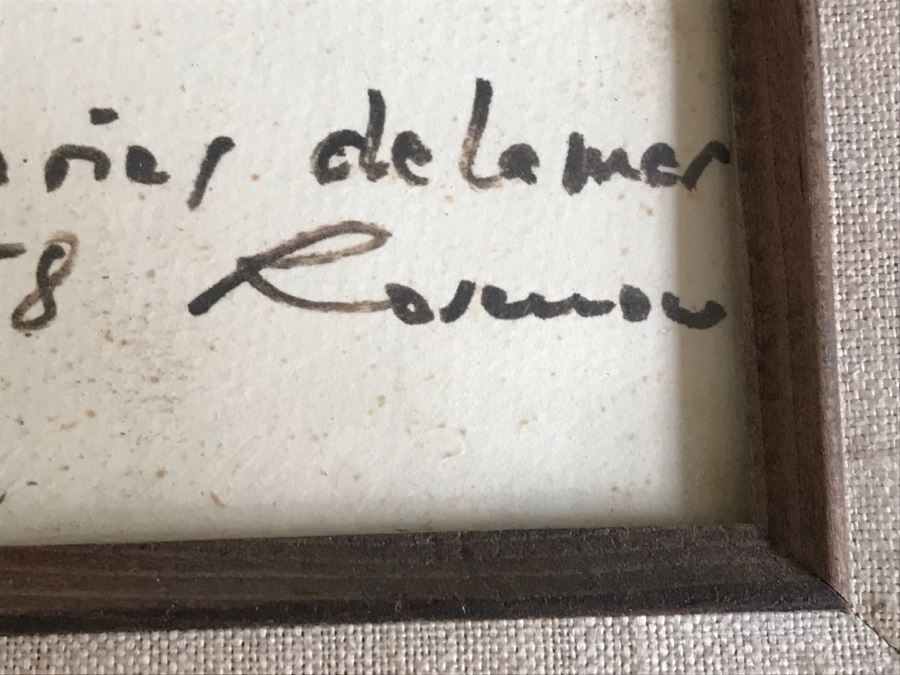 Original Hannes Rosenow Mid-Century Pen And Ink Sketch Sept. 1958 'St Maries De La Mer' Southern France Coast German Painter 1925-2000 [Photo 13]