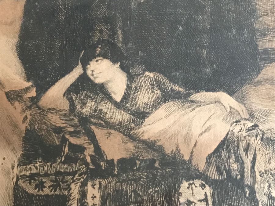 Maurice Bompard (1857-1936) Etching Un début à l'atelier [Photo 16]