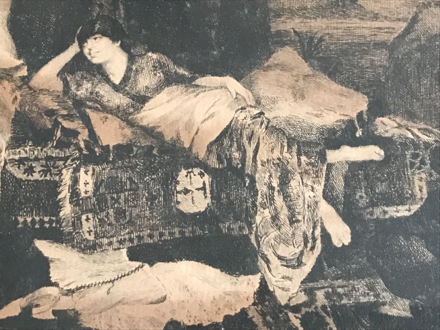 Maurice Bompard (1857-1936) Etching Un début à l'atelier [Photo 15]