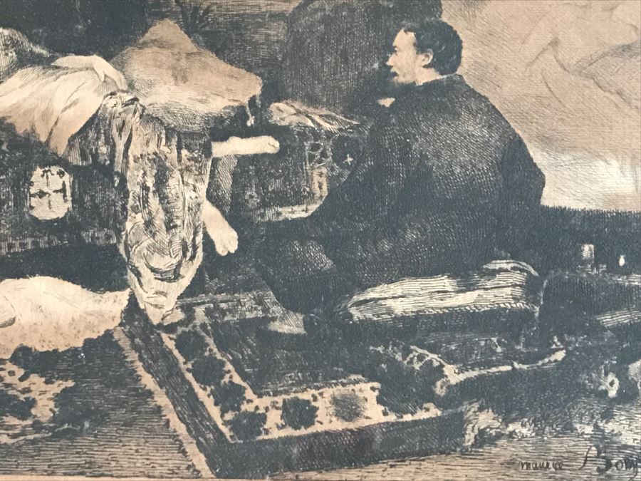 Maurice Bompard (1857-1936) Etching Un début à l'atelier [Photo 14]