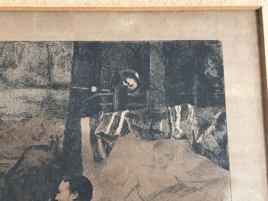 Maurice Bompard (1857-1936) Etching Un début à l'atelier [Photo 28]