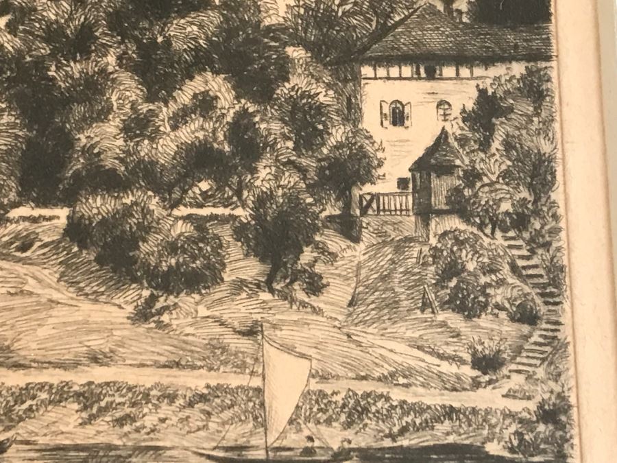 Framed Signed Etching [Photo 12]