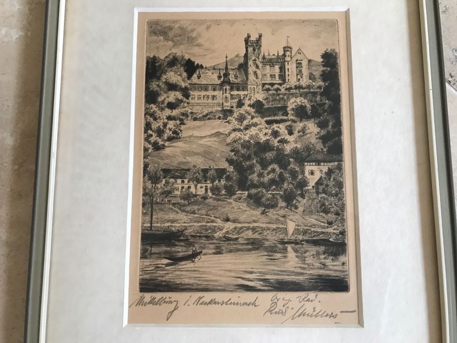 Framed Signed Etching [Photo 2]