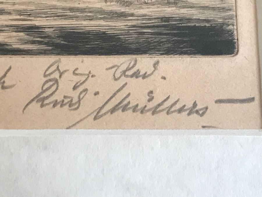 Framed Signed Etching [Photo 8]