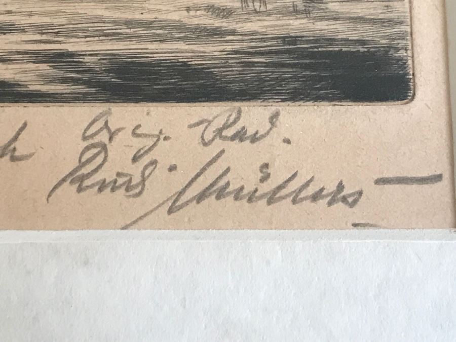 Framed Signed Etching [Photo 9]