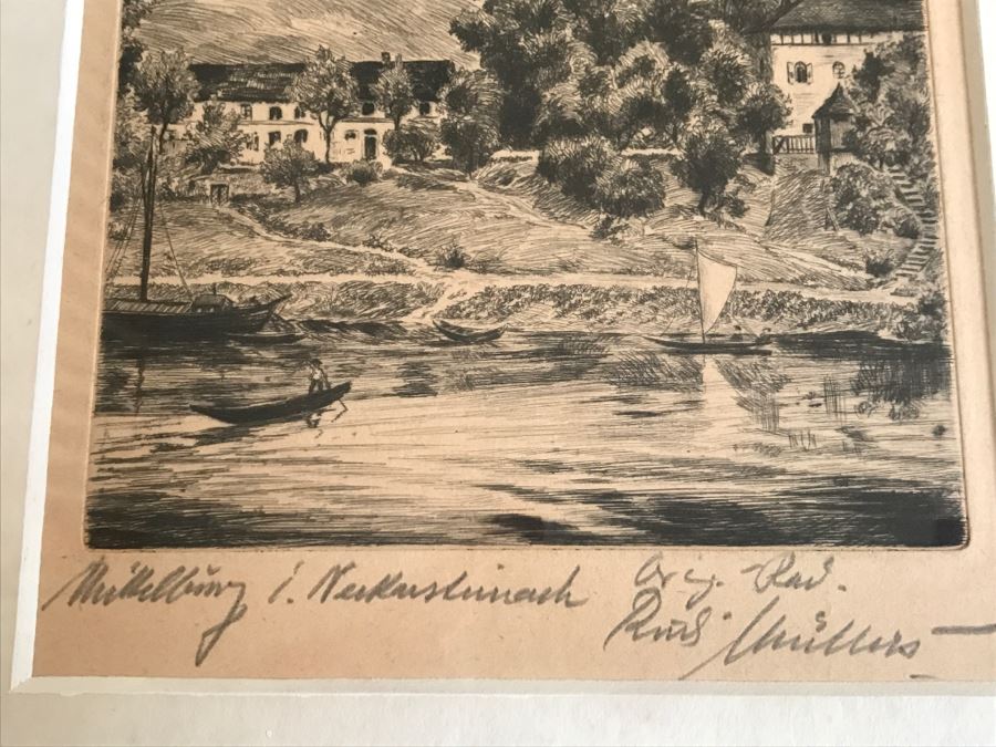 Framed Signed Etching [Photo 6]