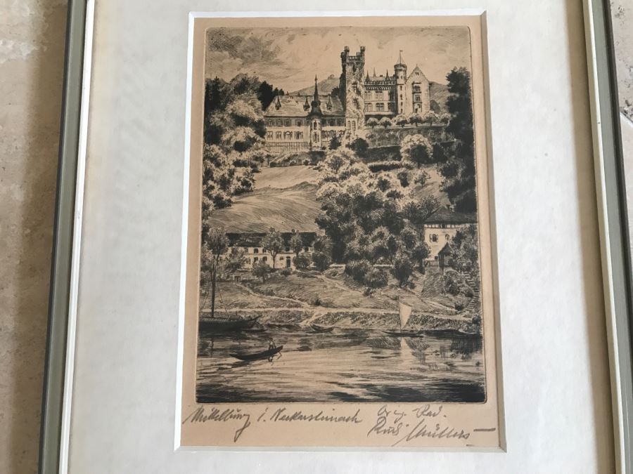 Framed Signed Etching [Photo 3]