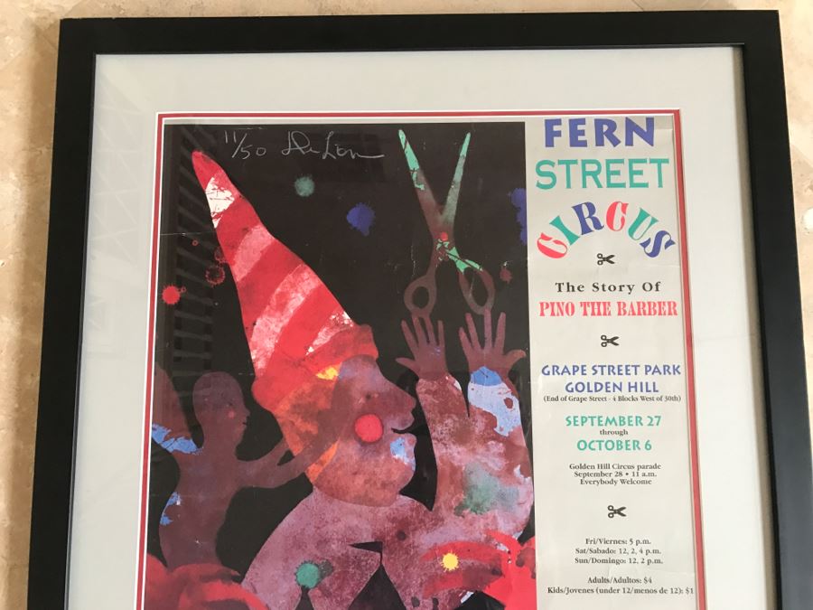 Fern Street Circus The Story Of Pino The Barber Grape Street Park Golden Hill San Diego Framed Poster [Photo 2]
