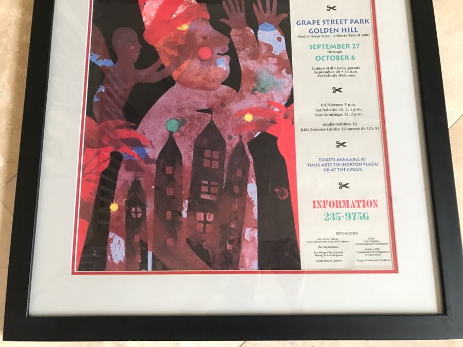 Fern Street Circus The Story Of Pino The Barber Grape Street Park Golden Hill San Diego Framed Poster [Photo 4]