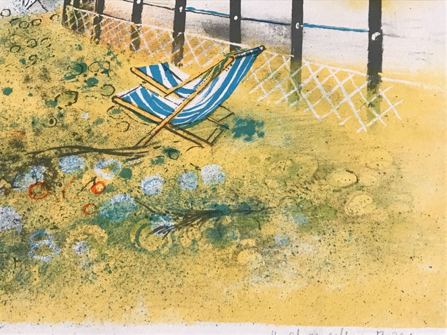 Vintage 1969 Charles J Lombardo Hand Pencil Signed Lithograph 93 Of 275 Titled 'This Pope' Beach Scene [Photo 11]