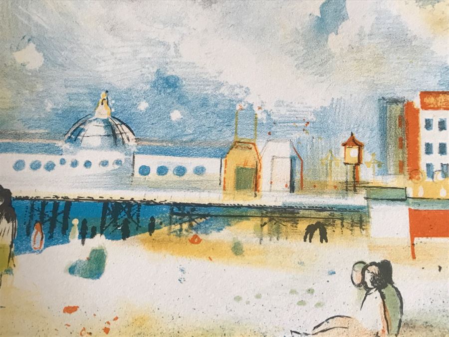 Vintage 1969 Charles J Lombardo Hand Pencil Signed Lithograph 93 Of 275 Titled 'This Pope' Beach Scene [Photo 7]