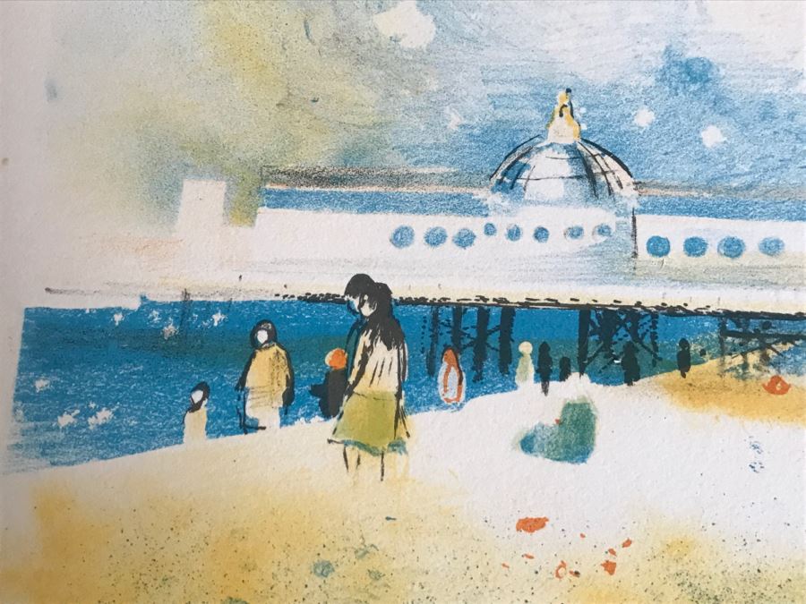 Vintage 1969 Charles J Lombardo Hand Pencil Signed Lithograph 93 Of 275 Titled 'This Pope' Beach Scene [Photo 6]