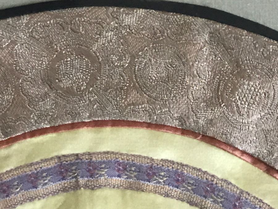 Pair Of Framed Asian Silk Embroidery Of Butterflies And Flowers Artwork [Photo 14]