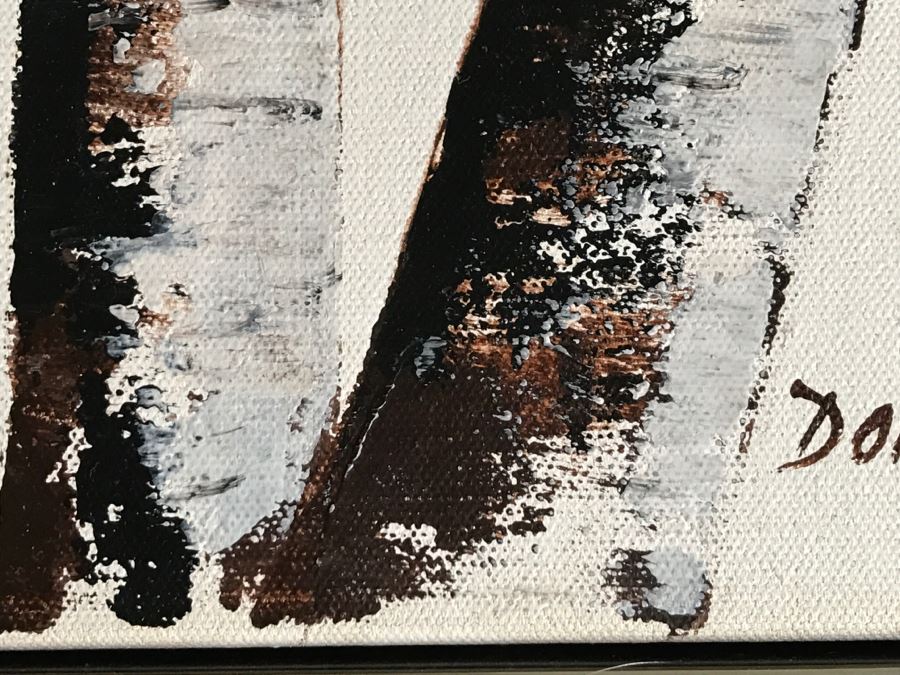 Original Oil Painting Of Trees And Sun By Dongsoo [Photo 7]