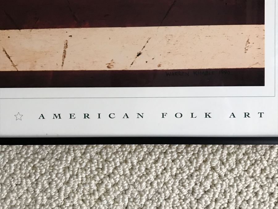 Framed Print Of Warren Kimble American Folk Art Flag [Photo 5]
