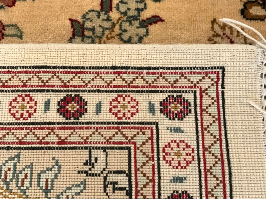 Stunning Finely Hand Woven Silk Signed Persian Rug Meant For Wall Hanging 39' X 60' [Photo 17]