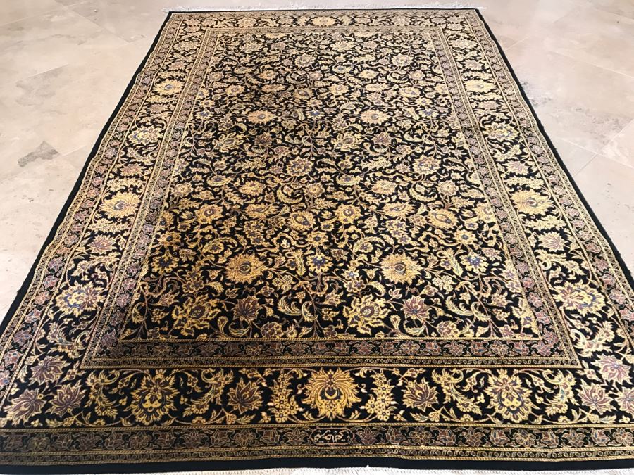 Stunning Very Finely Knotted Oriental Rug 100% Silk Signed 39' X 60' [Photo 5]