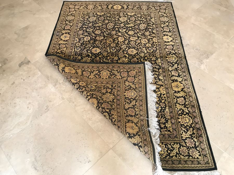 Stunning Very Finely Knotted Oriental Rug 100% Silk Signed 39' X 60' [Photo 15]