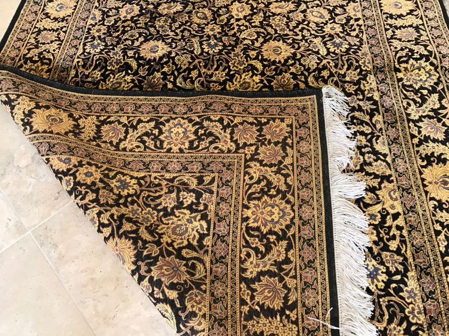 Stunning Very Finely Knotted Oriental Rug 100% Silk Signed 39' X 60' [Photo 16]