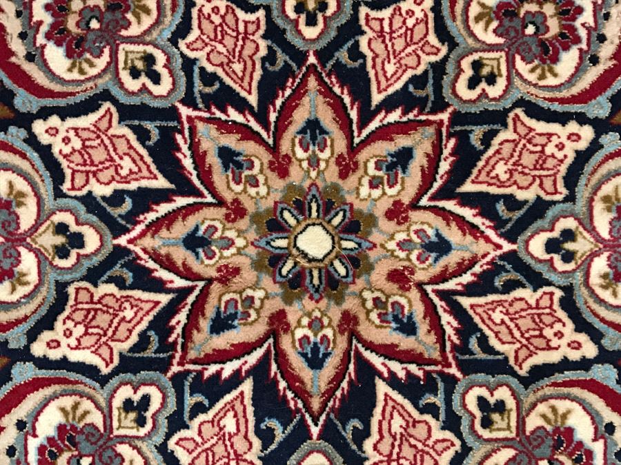 Stunning Finely Knotted Oriental Wool Area Rug From Iran Signed 78' X 126' [Photo 9]