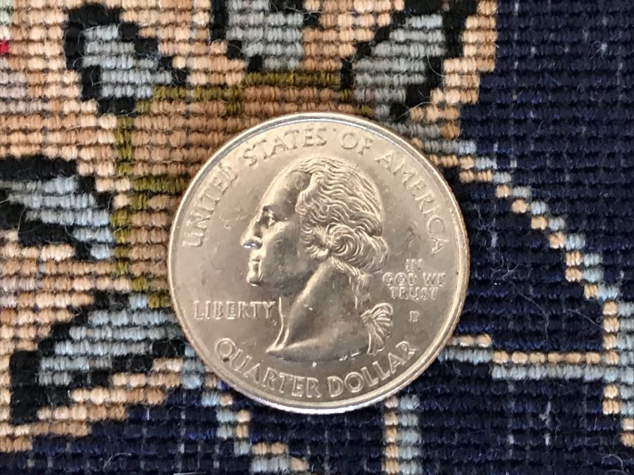 Stunning Finely Knotted Oriental Wool Area Rug From Iran Signed 78' X 126' [Photo 24]